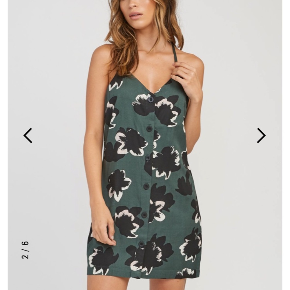 RVCA Mygo Cami Button Dress NWT SZ S